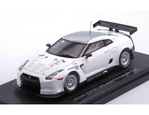 EBBRO EB44317 NISSAN GT-R GT1 2010 VERSION FUJI SHAKE DOWN No.1 WHITE 1:43 Modellino