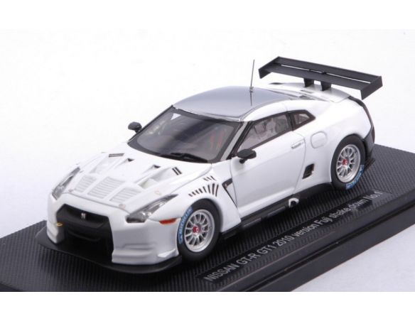 EBBRO EB44317 NISSAN GT-R GT1 2010 VERSION FUJI SHAKE DOWN No.1 WHITE 1:43 Modellino