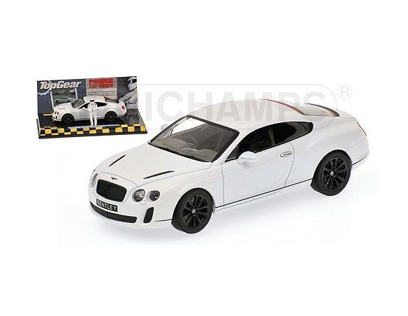 MINICHAMPS 519431390 BENTLEY CONTINENTAL SUPERSPORT 2009 SATIN WHITE TOP GEAR Modellino