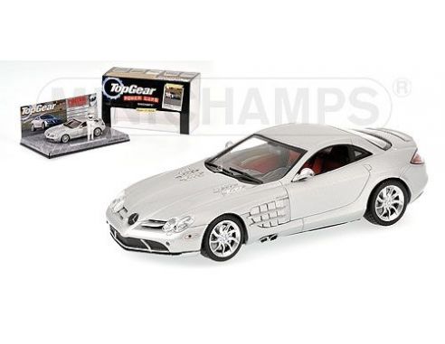 MINICHAMPS 519433300 MERCEDES BENZ McLAREN SLR SILVER TOP GEAR WITH FIGURINE Modellino