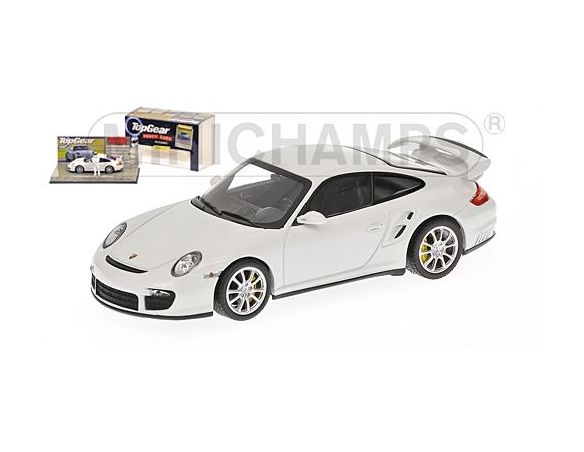 MINICHAMPS 519436630 PORSCHE 911 GT2 997 2007 WHITE TOP GEAR Modellino