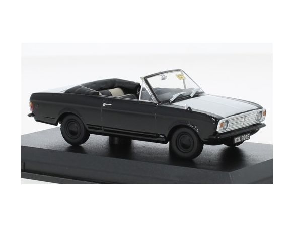 OXFORD OXF43CCC004 FORD CORTINA MK II CRAYFORD CONVERTIBLE BLACK/SILVER 1:43 Modellino