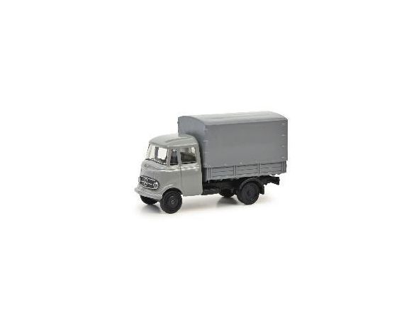 SCHUCO SH6616 MERCEDES L319 PICK UP W/TOVEL GREY 1:87 Modellino