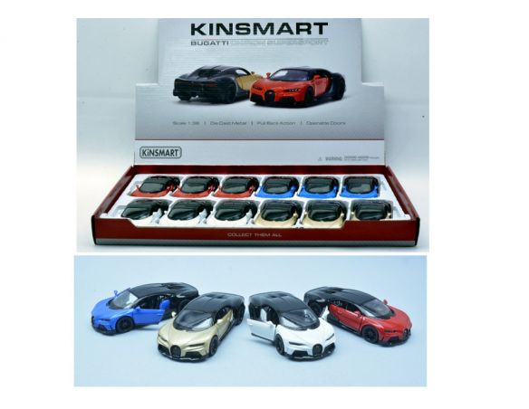 KINSMART KT5423D BUGATTI CHIRON SUPERSPORT COL.ASS cm 12 Modellino