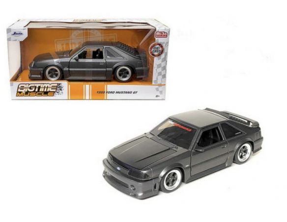 JADA TOYS JADA33605 FORD MUSTANG GT 1989 BLACK-GREY 1:24 Modellino