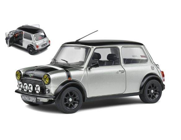 SOLIDO SL1800608 MINI COOPER SPORT 1998 PLATINUM SILVER STREET FIGHTER 1:18 Modellino