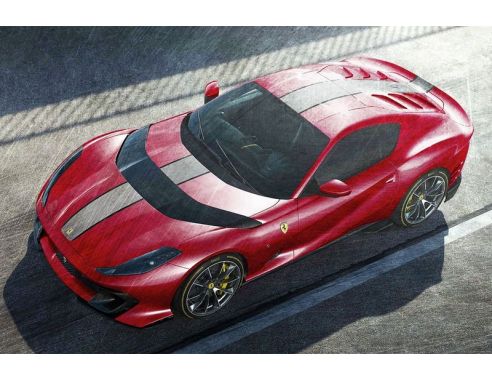 LOOKSMART LS530D FERRARI 812 COMPETIZIONE ROSSO FIORANO WITH GREY LIVERY 1:43 Modellino