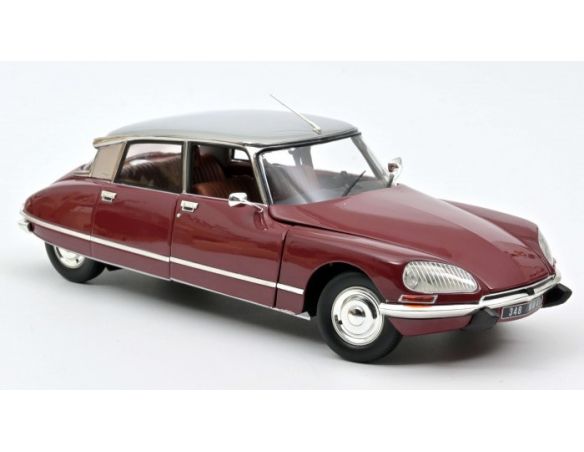 NOREV NV181720 CITROEN DS 23 PALLAS 1972 GRENADE RED & GREY METALLIC 1:18 Modellino
