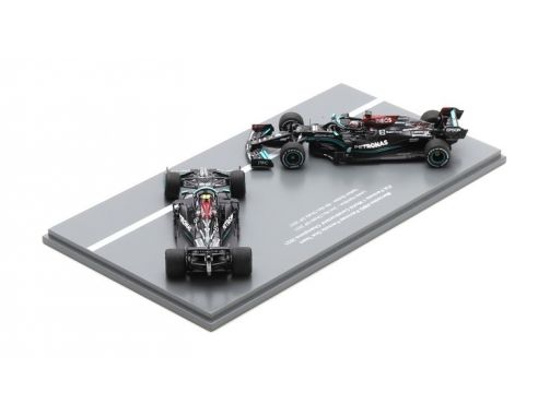 SPARK MODEL S7860 MERCEDES F1 N.44+N.77 2nd & 6th ABU DHABI GP CONSTRUCTOR'S CHAMPION 2021 Modellino