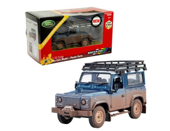 BRITAINS LC43321 MUDDY LAND ROVER DEFENDER 1:32 Modellino