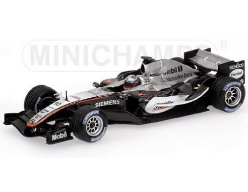 MINICHAMPS 530054320 McLAREN MERCEDES MP4/20 1ST WIN WITH McLAREN J.P. MONTOYA BRITISH GP 2005 Modellino