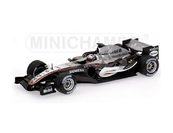 MINICHAMPS 530054320 McLAREN MERCEDES MP4/20 1ST WIN WITH McLAREN J.P. MONTOYA BRITISH GP 2005 Modellino