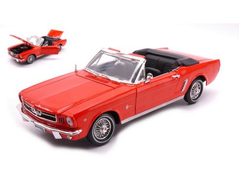 MOTORMAX MTM73145O FORD MUSTANG 1/2 CONVERTIBLE 1964 ORANGE 1:18 Modellino