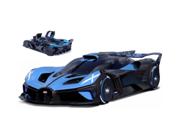 BBURAGO BU11047B BUGATTI BOLIDE BLUE 1:18 Modellino