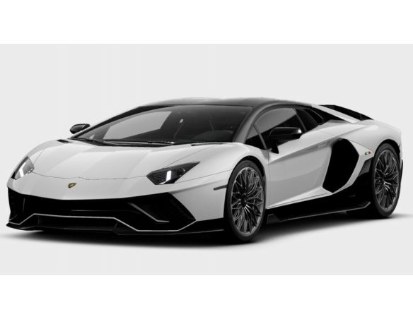 LOOKSMART LS525B LAMBORGHINI AVENTADOR ULTIMAE ISI WHITE/CARBON ROOF 1:43 Modellino