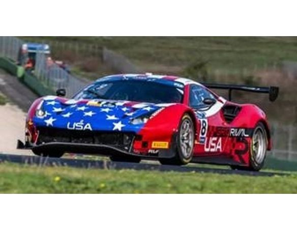 LOOKSMART LSRC078 FERRARI 488 GT3 N.18 8th TEAM USA VALLEL.2019 PUMP./FERR.1:43 Modellino