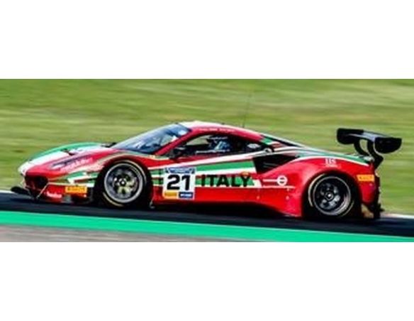 LOOKSMART LSRC080 FERRARI 488 GT3 N.21 TEAM ITALY VALLELUNGA 2019 RODA SR./RODA JR.1:43 Modellino