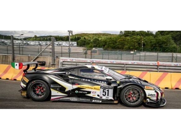 LOOKSMART LSRC103 FERRARI 488 GT3 N.51 IRON LYNX WINN.24H SPA LEDOG./NIELS./PIER GUIDI1:43 Modellino