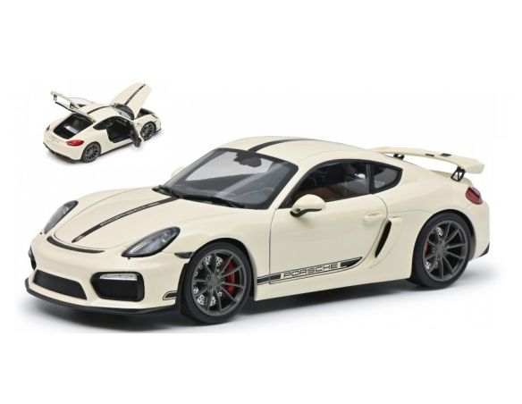 SCHUCO SH00405 PORSCHE CAYMAN GT4 WHITE 1:18 Modellino
