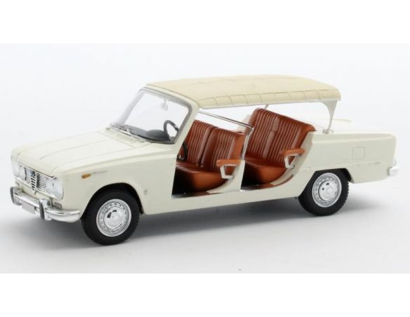 MATRIX SCALE MODELS MX50102-162 ALFA ROMEO GIULIA TORPEDO COLLI CLOSED 1965 WHITE 1:43 Modellino