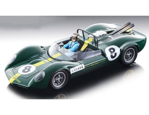 TECNOMODEL TMD18125E LOTUS 40 N.8 BRANDS HATCH GUARDS TROPHY 1965 JIM CLARK W/FIGURE 1:18 Modellino