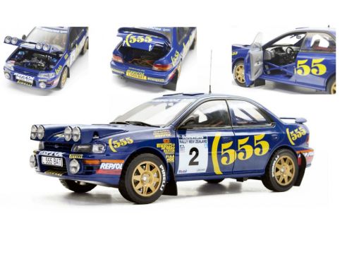 SUNSTAR SS5521 SUBARU IMPREZA 555 N.2 WINNER NEW ZELAND 1994 C.MCRAE-D.RINGER 1:18 Modellino