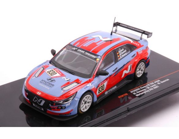 IXO MODEL GTM159 HYUNDAI ELANTRA N TCR N.830 24H NURB.2021 BASSENG/LAUCK/OESTREICH 1:43 Modellino