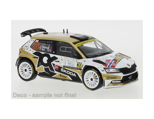 IXO MODEL RAM827B SKODA FABIA RALLY2 EVO N.20 RALLY MONZA 2021 MIKKELSEN/HALL 1:43 Modellino