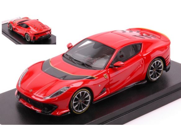 LOOKSMART LS530E FERRARI 812 COMPETIZIONE ROSSO SCUDERIA WITH YELLOW LINES 1:43 Modellino