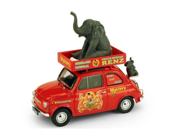 BRUMM BM0502B FIAT 500R CIRCUS RENZ MISTERY 2008 1:43 Modellino