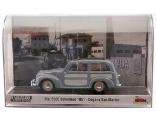 BRUMM BMS2212 FIAT 500C BELVEDERE DOGANA DI SAN MARINO 1:43 Modellino