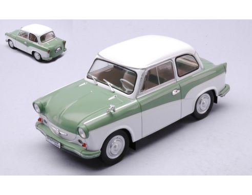 WHITEBOX WB124117 TRABANT P 50 WHITE/GREEN 1:24 Modellino