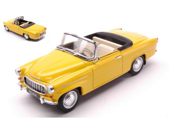 WHITEBOX WB124118 SKODA FELICIA CONVERTIBLE YELLOW 1:24 Modellino