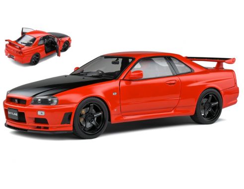 SOLIDO SL1804305 NISSAN SKYLINE (R34) GT-R 1999 ACTIVE RED 1:18 Modellino