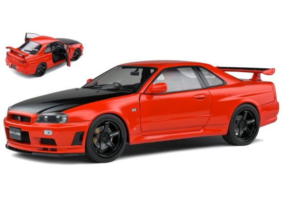 SOLIDO SL1804305 NISSAN SKYLINE (R34) GT-R 1999 ACTIVE RED 1:18 Modellino