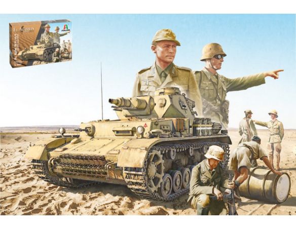 ITALERI IT6593 Pz.IV F1/F2/G WITH AFRIKA KORPS EL ALAMEIN KIT 1:35 Modellino