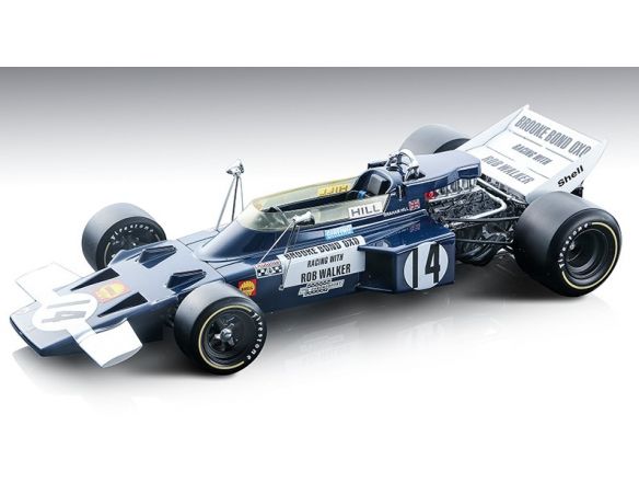 TECNOMODEL TMD18257E LOTUS 72 N.14 MEXICAN GP 1970 G.HILL 1:18 Modellino