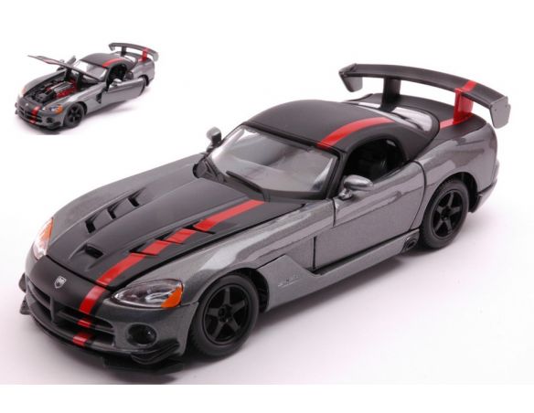 BBURAGO BU22114G DODGE VIPER SRT 10 ACR SILVERGUN/RED 1:24 Modellino