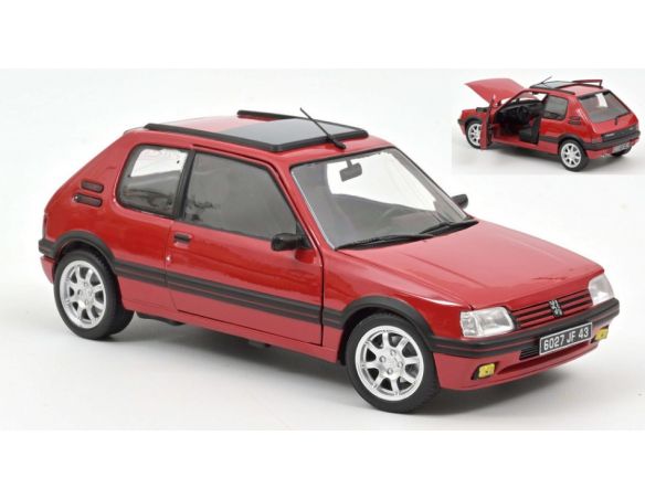 NOREV NV184848 PEUGEOT 205 GTI 1.9 1991 RED 1:18 Modellino