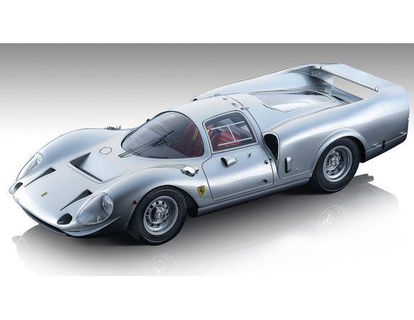 TECNOMODEL TMD18255C FERRARI 365 P2/3 DROGO PRESS VERSION 1967 ALLUMINIUM 1:18 Modellino