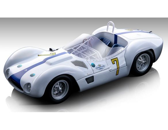 TECNOMODEL TMD18276F MASERATI BIRDCAGE TIPO 61 N.7 WINN.CUBA HAVANA GP 1960 S.MOSS 1:18 Modellino