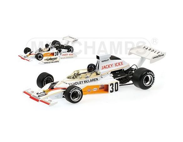 MINICHAMPS 530731831 McLAREN FORD M23 YARDLEY JACKY ICKX GERMAN GP 1973 Modellino