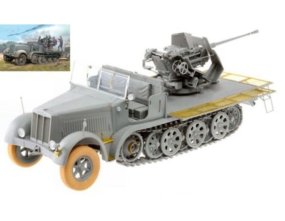 DRAGON D6541 SD.KFZ.7/2 3,7 CM FLAK 36 KIT 1:35 Modellino