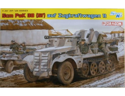 DRAGON D6719 5CM PAK 38 AUF ZUGKRAFTEAGEN KIT 1:35 Modellino