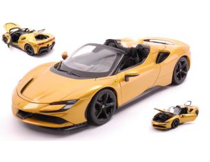 BBURAGO BU16016Y FERRARI SF90 STRADALE HYBRID SPIDER 2020 MET.GOLD 1:18 Modellino