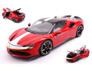 BBURAGO BU16911 FERRARI SF90 STRADALE ASSETTO FIORANO RED/WHITE SIGNATURE 1:18 Modellino