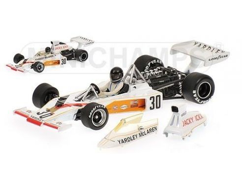 MINICHAMPS 530734331 McLAREN FORD M23 YARDLEY J. ICKX GERMAN GP 1973 Modellino