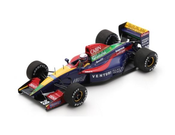 SPARK MODEL S6968 VENTURI LARROUSSE LC92 BERTRAND GACHOT 1992 N.29 6th MONACO GP 1:43 Modellino