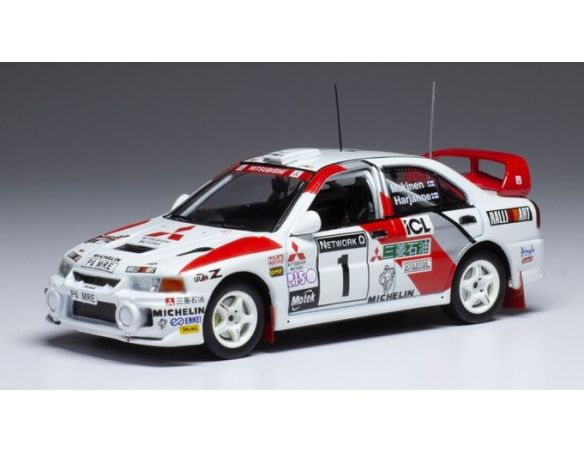 IXO MODEL RAC393 MITSUBISHI LANCER WRC N.2 RAC RALLY 1997 25th ANN.MAKINEN/HARJANNE 1:43 Modellino