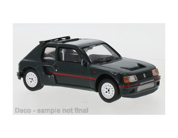 IXO MODEL CLC416N PEUGEOT 205 T16 CUSTOM 1987 MET.DARK GREEN 1:43 Modellino